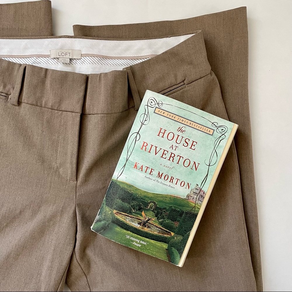 LOFT Marisa Dress Pants Trousers Taupe Medium Tan Khaki 10